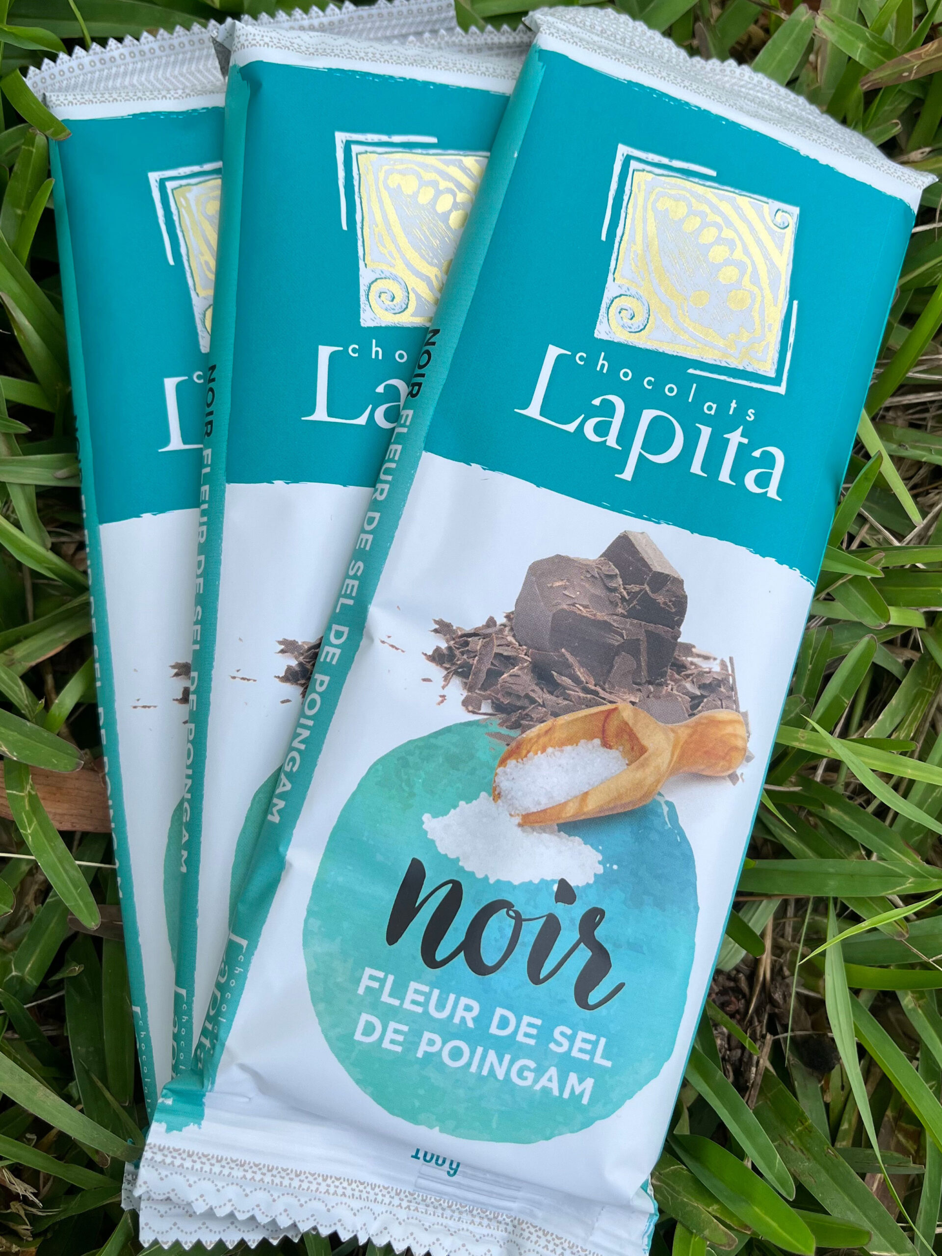 lapita chocolat fleur de sel Photo de tablettes de chocolat noir Lapita à la fleur de sel - © Néoli