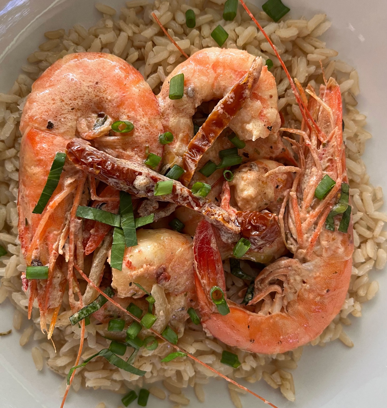 Photo de la recette de crevettes aux tomates séchées - © Néoli