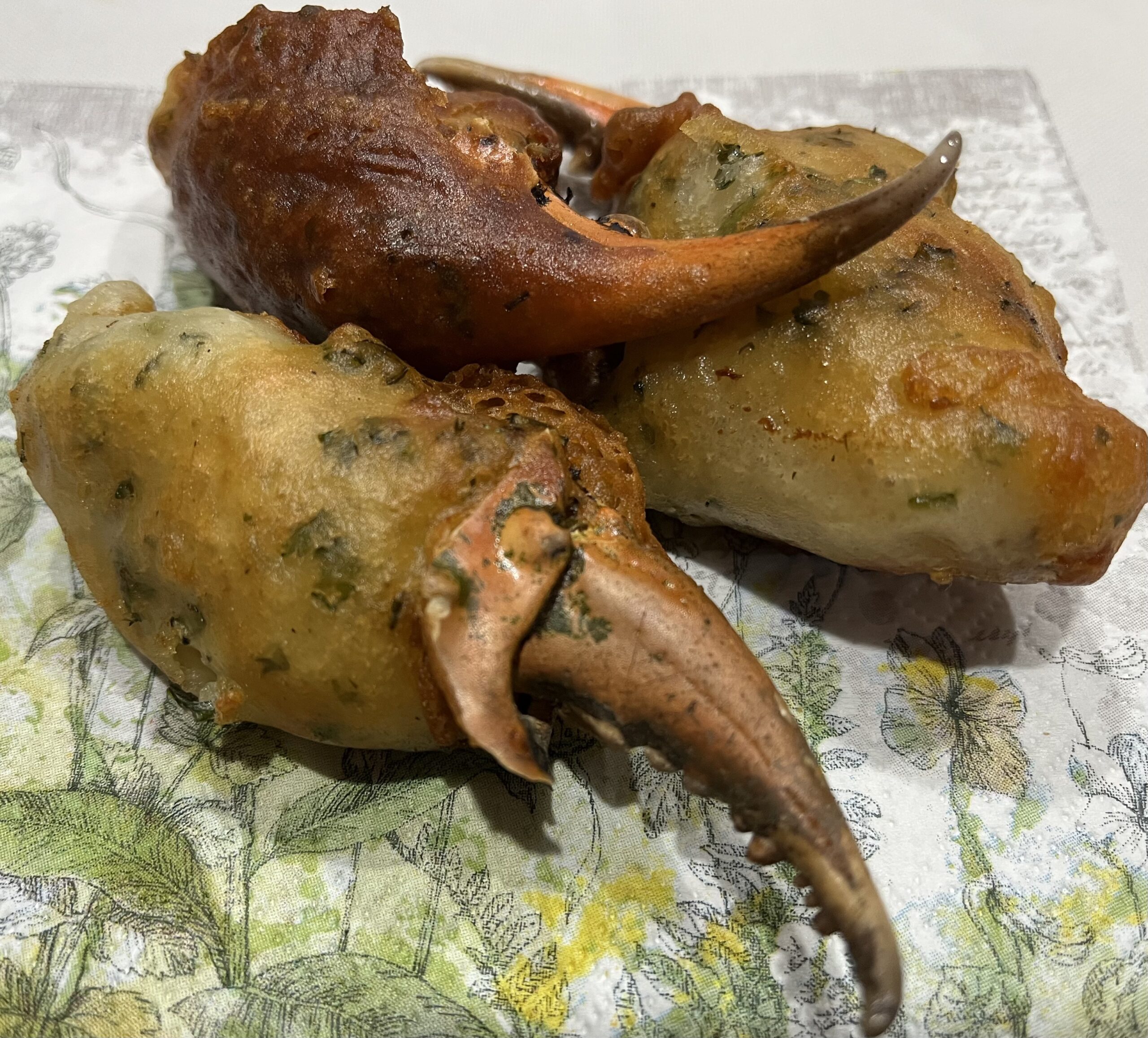 Présentation de la recette de pinces de crabe tempura © Néoli