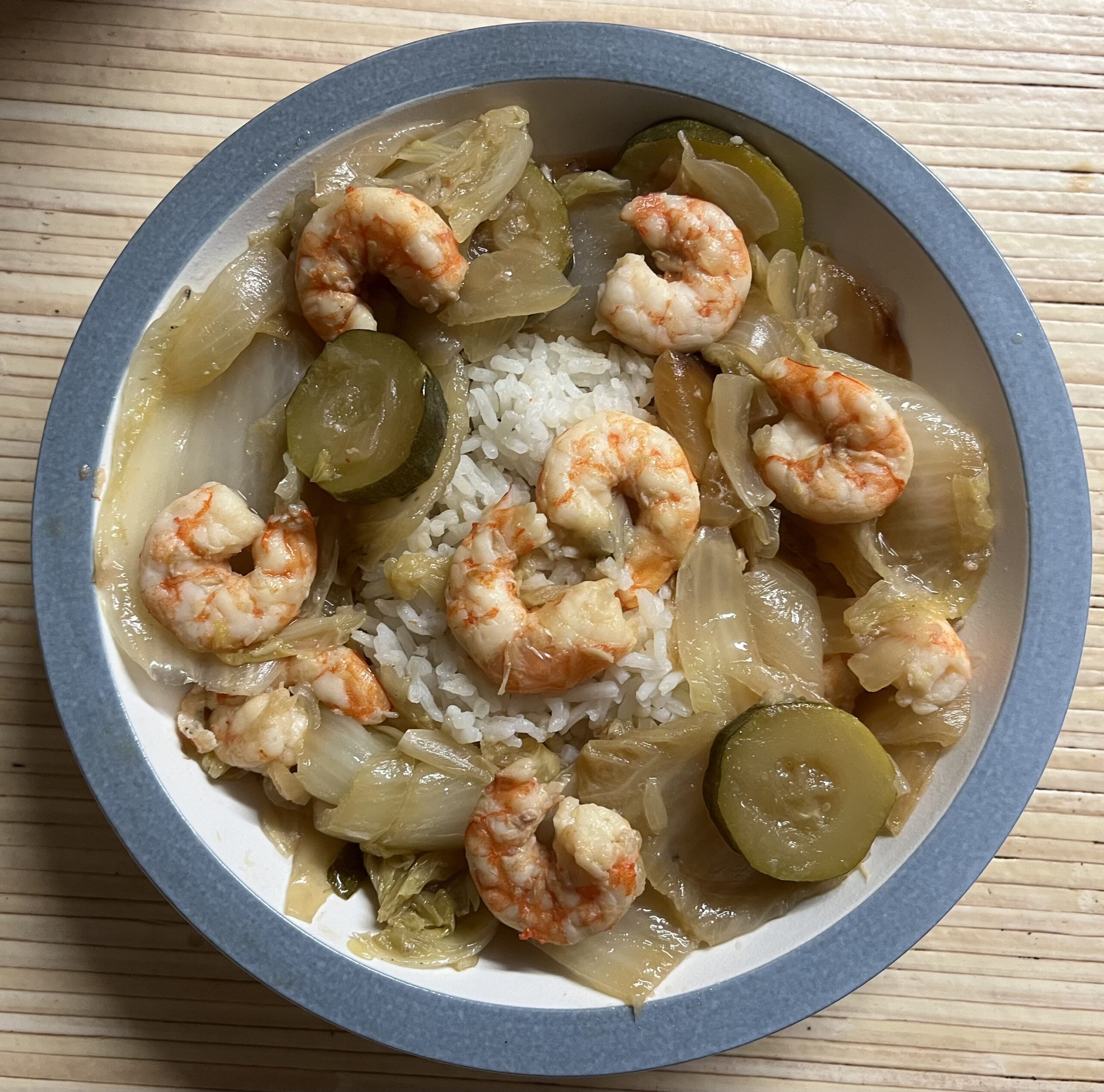 présentation de la recette de chou de chine aux crevettes - Néoli
